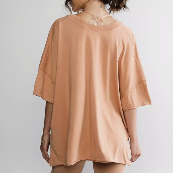 Free People Tan Short Sleeve Tee - Picture 3 of 8